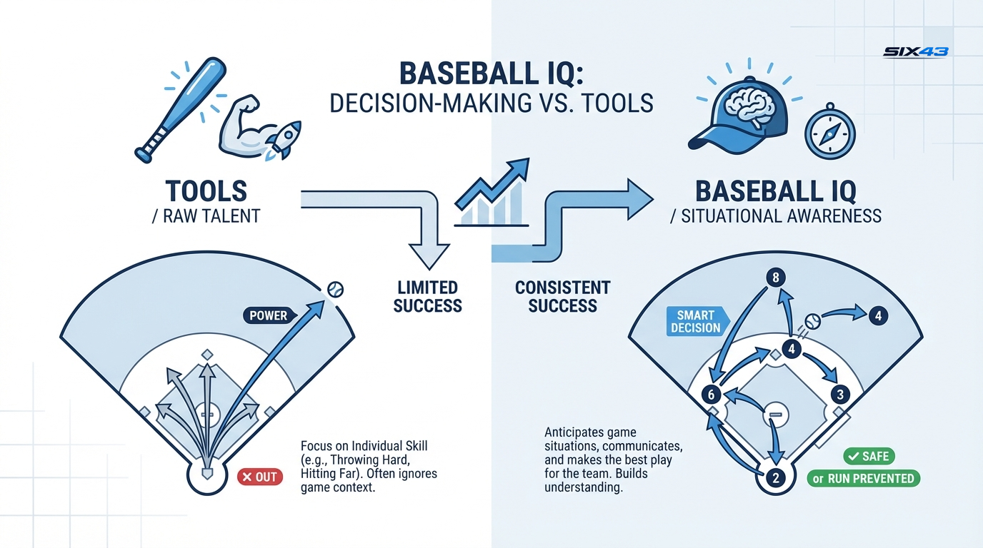 Baseball IQ in Youth Baseball (youth): Why Decision-Making Beats Tools at 8–14